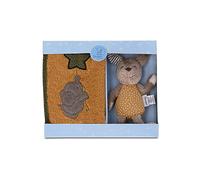 Sterntaler Set regalo unisex per bambini, coniglietto - Mini coniglietto e bavaglini in spugna - marrone chiaro