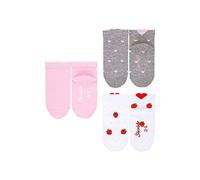 Sterntaler Sneaker-Söckch.3er-Pack Herzen 8512122 Calzini, Hellgrau, 18 Baby Girls