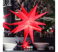 STERNTALER Stella LED, rossa, Ø 25 cm, IP44, batteria 7521 rot