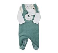 Sterntaler Strampler-Set Nicki Ben Tuta Elegante, Dunkelgrün (275), 56 Unisex-Bimbi