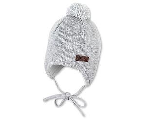 Sterntaler Strickmütze Cappello a Cuffia, Mel d39argento, 43 Unisex-Bimbi