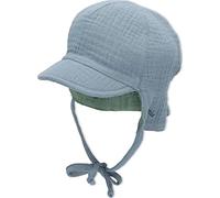 Sterntaler Wende Schirmmütze mit Nackenschutz Bluegrey Cappello da Sole, Hellblau, 39 Bambino