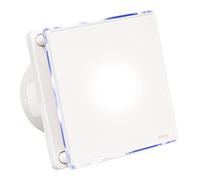STERR Bianco Aspiratore Ventilatore Bagno 100 mm com LED Silenzioso, Moderno