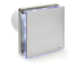 STERR Estrattore D'aria Argento 100 mm LED, Silenzioso, Ventilazione Bagno