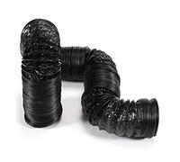 STERR Tubo flessibile rinforzato in alluminio e PVC per condotte di ventilazione, 250 mm x 10 m, Nero, 1 unità