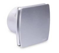 STERR Ventilatore da bagno, 150 mm, con valvola di ritegno, colore argento, silenzioso, moderno ventilatore in bagno, 150 mm, LFS150-QS