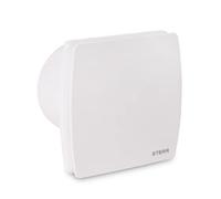 STERR Ventilatore da bagno, 150 mm, con valvola di ritegno, colore bianco, silenzioso, moderno ventilatore in bagno, 150 mm, 18 W