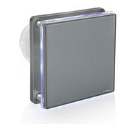 STERR - Ventilatore da bagno grigio con illuminazione a LED e timer - BFS100LT-G