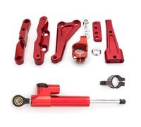 Sterzo Stabilizzatore Moto Compatibile Con CB650F 2014-2019 Ammortizzatore Sterzo Motocicletta Kit Supporto Per Staffa Di Montaggio Per Ammortizzatori Stabilizzatori Parte Regolabile Universale(Red)