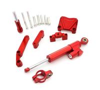 Sterzo Stabilizzatore Moto Compatibile con EX300 per NINJA300 2013-2017 Kit Montaggio per Staffa di Stabilizzazione dello Sterzo per Ammortizzatore Moto Accessori Universali Regolabili(Red)