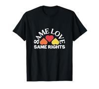 Stesso amore Stesso Giusto LGBTQ Cuori Rainbow Gay Pride Maglietta