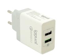 Stesso caricabatterie 2xUSB Quickcharge 3.0 da 30 W