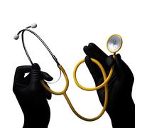 Stetoscopio a testa piatta, Med-Comfort, giallo, 1 pezzo, stetoscopio di alta qualità per medici e infermieri