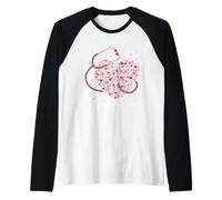 Stetoscopio Cuore Amore Ospedale Medicina Infermiera Maglia con Maniche Raglan