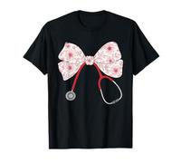 Stetoscopio da Infermiera, per Donne | Bow, Coquette & Nursing Maglietta
