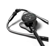 Stetoscopio digitale CORE 500™ - Amplificazione 40x, cancellazione attiva del rumore, ECG a 3 fili, IA autorizzata dalla FDA con Eko+, visualizzazione a colori, adatto al rimborso - Nero opaco