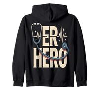 Stetoscopio ER Hero Pronto Soccorso Infermiere Medico Felpa con Cappuccio