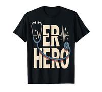 Stetoscopio ER Hero Pronto Soccorso Infermiere Medico Maglietta