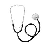 Stetoscopio Medico per Adulti e Bambini Stetoscopio Classico a Testa | Singola in Alluminio Dispositivo di Ascolto per l'Auscultazione di Cuore e Polmoni Uso Domestico Medico Nero
