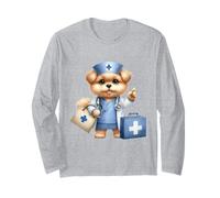 Stetoscopio Medico per Cuccioli, Infermiere, Medico, Canino Maglia a Manica