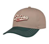 Stetson 1865 Cappello Script Donna/Uomo - Cappellino da baseball in cotone con visiera per estate/inverno, Beige-Verde, taglia unica