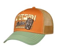 Stetson Aloha Honolulu Trucker Cap donna/uomo - Base mesh Snapback, con picco, picco, tutte le stagioni primavera estate autunno inverno, Arancione, Taglia unica