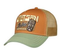 Stetson Aloha Honolulu Trucker Cap donna/uomo - Base mesh Snapback, con picco, picco, tutte le stagioni primavera estate autunno inverno, Arancione, Taglia unica