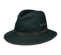 Stetson AVA Cotone Cappello Outdoor Uomo - Outback in avventuriero con Fascia Pelle, pistagna Primavera/Estate - L (58-59 cm) Blu Scuro
