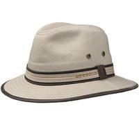 Stetson AVA Cotton Cappello Anti UV Donna/Uomo - in Cotone Estivo Traveller con pistagna Primavera/Estate - M (56-57 cm) Beige