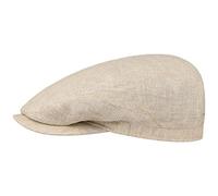 Stetson Belfast Coppola Estiva Uomo - Made in The EU Berretto Lino Cappello Piatto con Visiera Estate Primavera/Estate - 61 cm Beige Chiaro