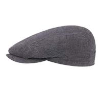 Stetson Belfast Coppola Estiva Uomo - Made in The EU Berretto Lino Cappello Piatto con Visiera Estate Primavera/Estate - 61 cm Grigio