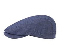 Stetson Belfast Coppola Estiva Uomo - Made in The EU Berretto Lino Cappello Piatto con Visiera Estate Primavera/Estate - 56 cm Blu