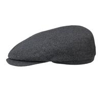Stetson Coppola in Seta Belfast Silk Donna/Uomo - Made The EU Cappello Piatto con Visiera, Fodera Estate Estate/Inverno - 59 cm Grigio-Nero
