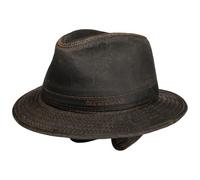 Stetson Berico Cappello Traveller Copriorecchie Uomo Fodera Cotone Tessuto Used Look Autunno Inverno