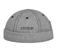 Stetson Berretto Docker Cotton Melange Uomo - Calotta con Risvolto, Inverno Autunno Primavera Estate Estate/Inverno - M (56-57 cm) Grigio Chiaro
