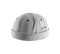 Stetson Berretto Docker Cotton Melange Uomo - Calotta con Risvolto, Inverno Autunno Primavera Estate Estate/Inverno - XL (60-61 cm) Grigio Chiaro