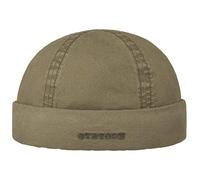 Stetson Berretto Docker Delave Organic Cotton Uomo - Beanie d´Estate in Cotone Calotta con Risvolto, Primavera/Estate Estate - M (56-57 cm) Kaki