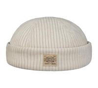 Stetson Berretto Docker Jersey Cord Uomo - Made in The EU Skull cap a Costine con Fodera Inverno Autunno/Inverno - L (58-59 cm) Bianco Crema