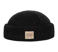 Stetson Berretto Docker Jersey Cord Uomo - Made in The EU Skull cap a Costine con Fodera Inverno Autunno/Inverno - M (56-57 cm) Nero