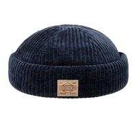 Stetson Berretto Docker Jersey Cord Uomo - Made in The EU Skull cap a Costine con Fodera Inverno Autunno/Inverno - L (58-59 cm) Blu Scuro