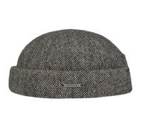 Stetson Berretto Docker Lavoy Herringbone Wool Uomo - Made in The EU Calotta Beanie Invernale con Risvolto, Docker, Fodera, Chiusura a Strappo Autunno/Inverno Inverno - L (58-59 cm) Beige Scuro