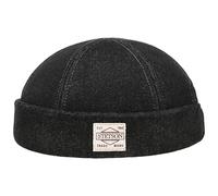 Stetson Berretto Docker New Denim Uomo - Made in The EU Calotta Calotte Estate/Inverno - XL (60-61 cm) Nero