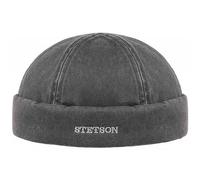 Stetson Old Cotton Inverno Berretto da Portuale Uomo - Berretto Maschile Idrorepellente - Berretto Foderato (Pile) - Berretto da Pescatore Autunno/Inverno Nero M (56-57 cm)