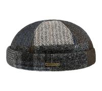 Stetson Berretto Docker Viscott Patchwork Uomo - Made in The EU Skull cap Beanie Invernale con Fodera Autunno/Inverno Autunno Inverno - XXL (62-63 cm) Marrone-Blu