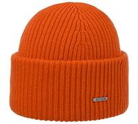 Stetson Berretto in Lana Classic Uni Donna/Uomo - Made Italy Beanie Lavorato a Maglia Invernale con Risvolto Inverno Autunno/Inverno - Taglia Unica Arancia