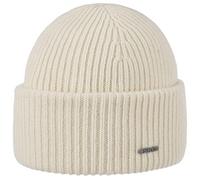 Stetson Berretto in Lana Classic Uni Donna/Uomo - Made Italy Beanie Lavorato a Maglia Invernale con Risvolto Inverno Autunno/Inverno - Taglia Unica Bianco Crema