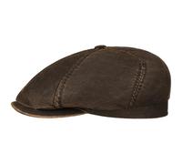 Stetson Brooklin Old Cotton Coppola da Uomo - Coppola in Used Look - Cappello con Protezione UV 40 - Berretto con Visiera in Cotone - Coppola Primavera/Estate Marrone L (58-59 cm)