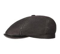 Stetson Brooklin Old Cotton Coppola da Uomo - Coppola in Used Look - Cappello con Protezione UV 40 - Berretto con Visiera in Cotone - Coppola Primavera/Estate Nero L (58-59 cm)