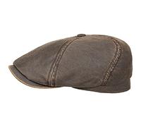 Stetson Brooklin Old Cotton Coppola da Uomo - Coppola in Used Look - Cappello con Protezione UV 40 - Berretto con Visiera in Cotone - Coppola Primavera/Estate Marrone XL (60-61 cm)