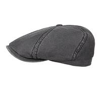 Stetson Brooklin Old Cotton Coppola da Uomo - Coppola in Used Look - Cappello con Protezione UV 40 - Berretto con Visiera in Cotone - Coppola Primavera/Estate Nero S (54-55 cm)